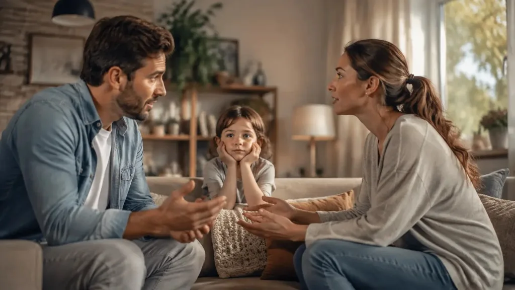 Çocuğun ailedeki günlük duygusal davranışı gözlemlediği sakin ev sahnesi
